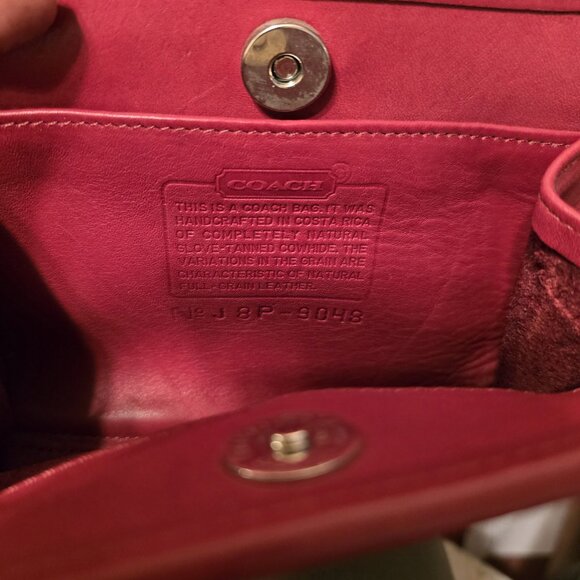 Coach Disco Crossbody Small Red Leather Shoulder Handbag ~ Vintage EVC - Picture 9 of 9